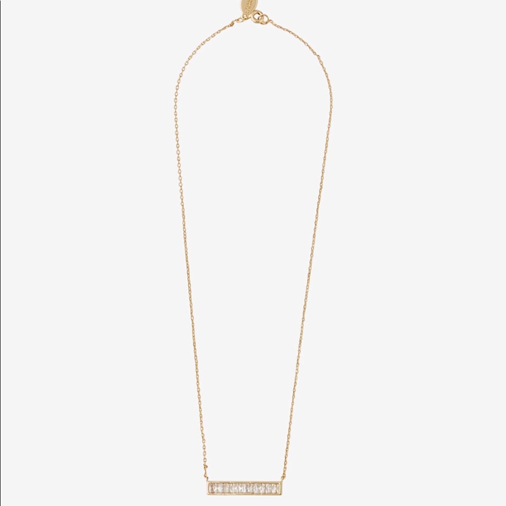 Express gold baguette delicate necklace - Picture 5 of 6